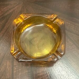 MCM Amber Glass Ashtray